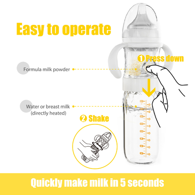 تغذية حليب الأم في الهواء الطلق تركيبة خلط زجاجة الطفل PPSU 240 مل تدفق متوسط